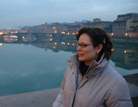 Dolly in front of Ponte Vecchio in Florence, Italy